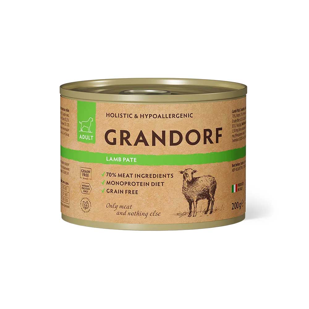 Влажный корм для собак Grandorf «Ягненок»