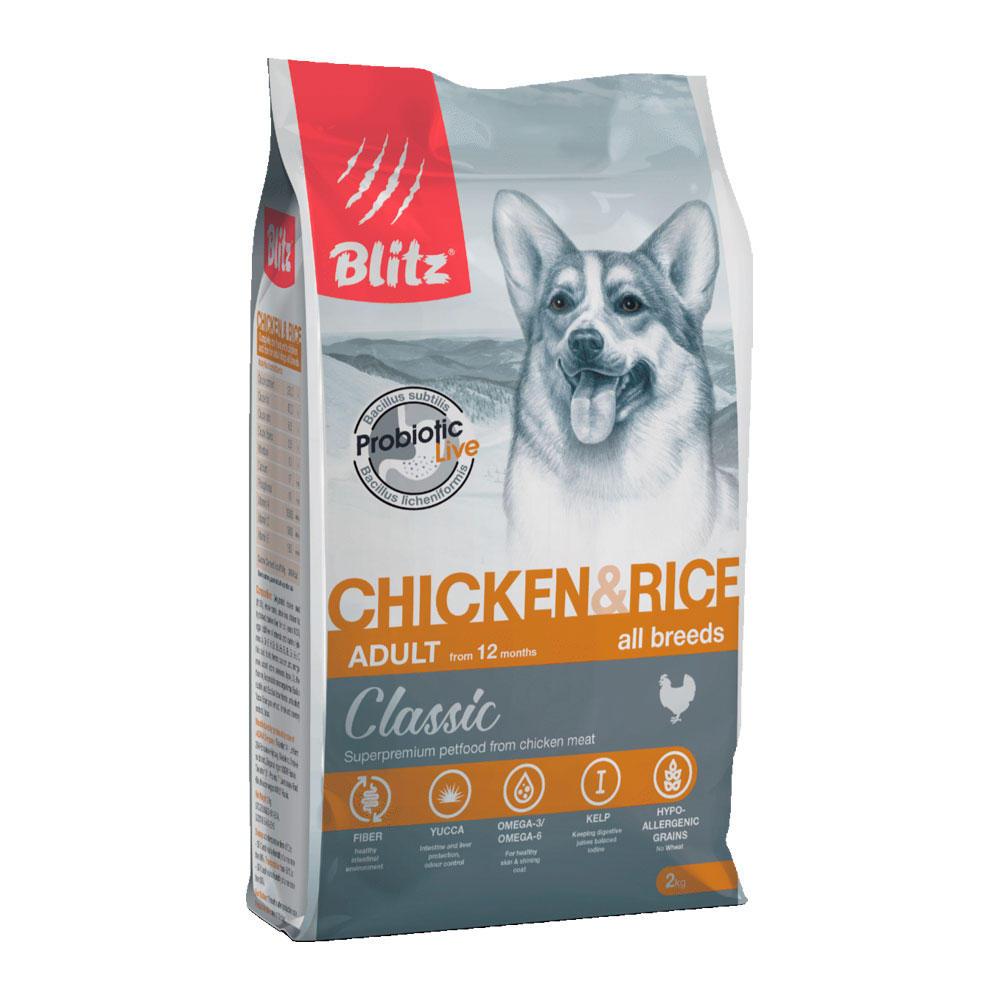 Blitz Classic Chicken & Rice для собак всех пород