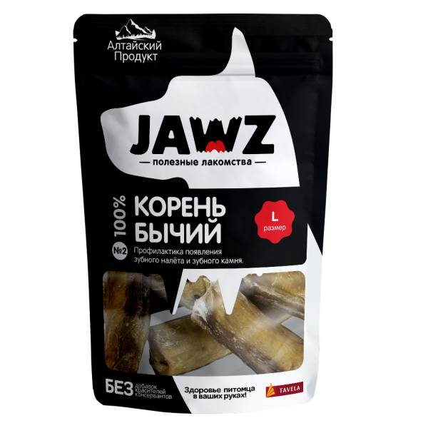 Лакомство для собак «JAWZ» Бычий корень (размер L)