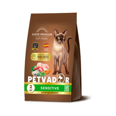 Petvador Holistic Sensitive (индейка с лососем и бурым рисом)