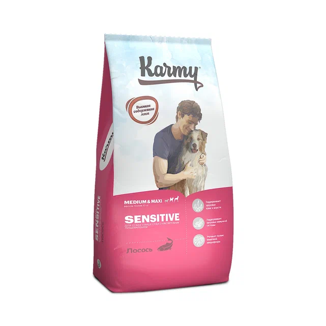 Karmy Sensitive Medium & Maxi (лосось с рисом)