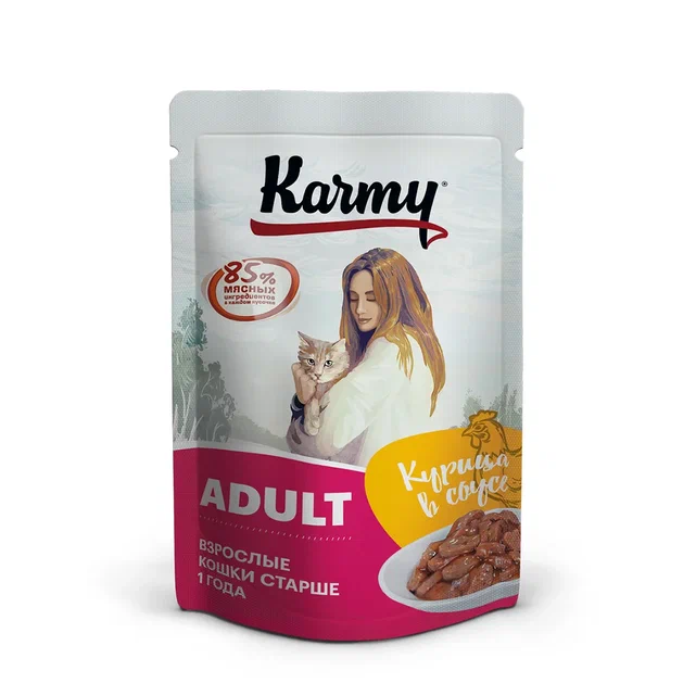 Karmy Adult Chicken Sauce (курица в соусе / 80 грамм)
