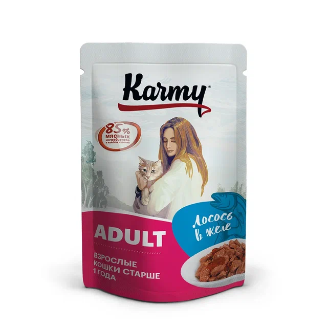 Karmy Adult Salmon Jelly (лосось в желе / 80 грамм)