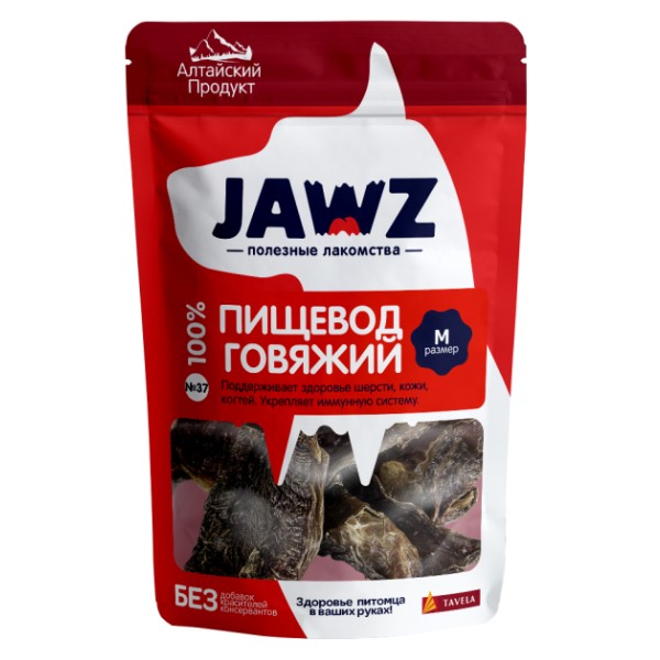Лакомство для собак «JAWZ» Говяжий пищевод (размер M)
