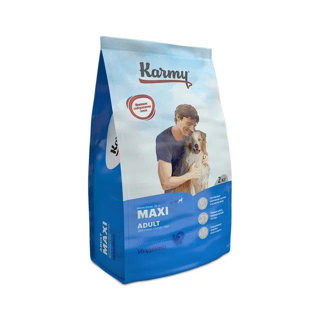 Karmy Maxi Adult для собак крупных пород (индейка с рисом)