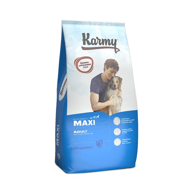 Karmy Maxi Adult для собак крупных пород (индейка с рисом)