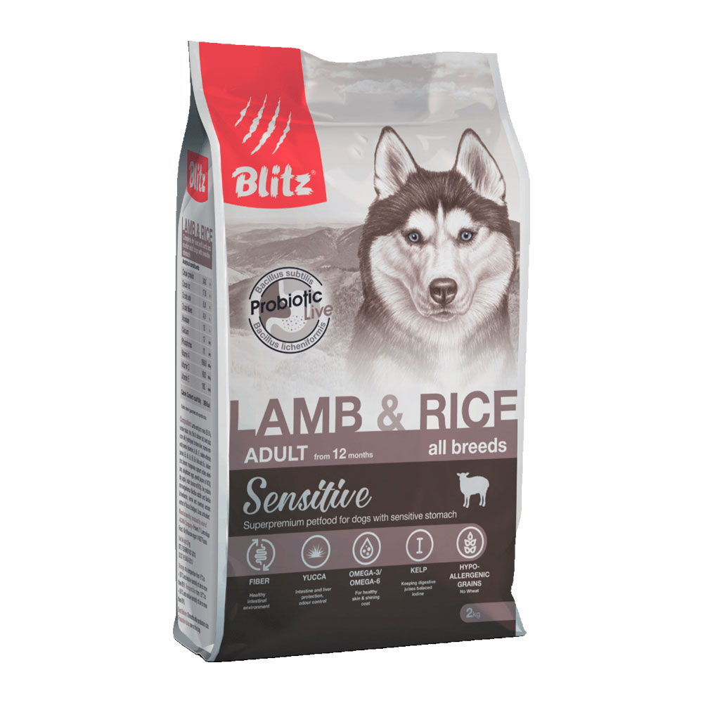 Blitz Sensitive Lamb & Rice для собак всех пород с ягненком и рисом