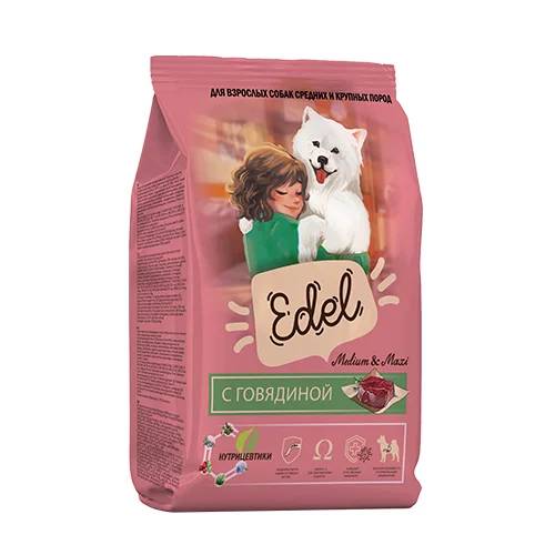 Edel Medium & Maxi для взрослых собак средних и крупных пород с говядиной