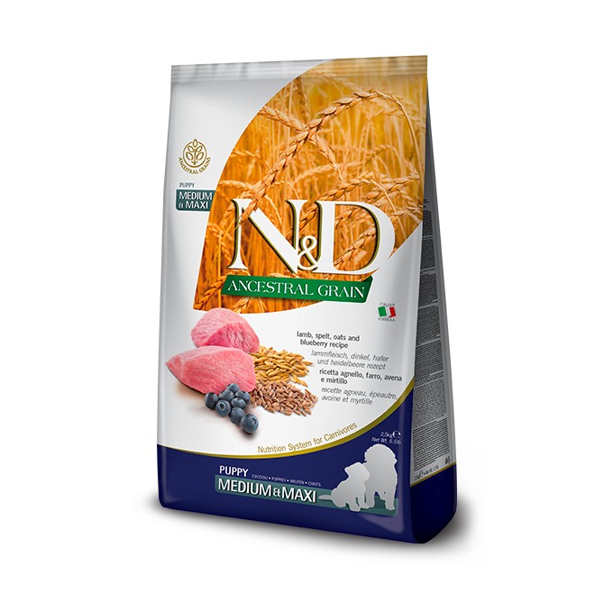 N&D Ancestral Grain: Lamb & Blueberry Puppy Medium & Maxi
