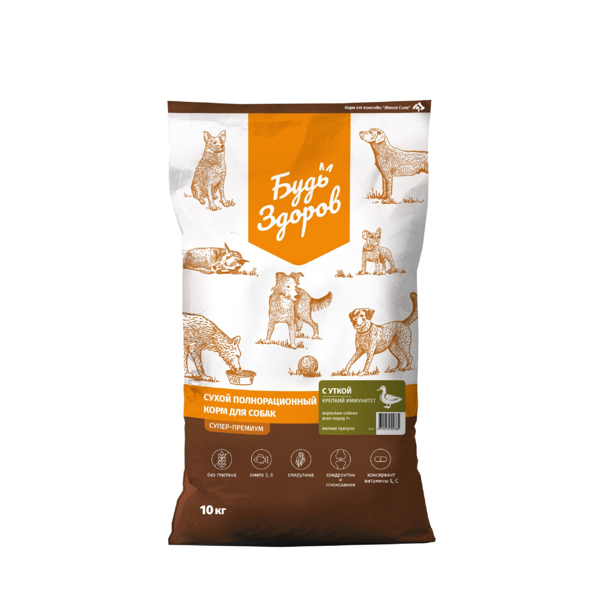 «Будь Здоров» с уткой (мелкая гранула)