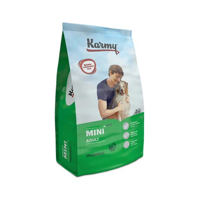 Karmy Mini Adult для собак мелких пород (индейка с рисом)