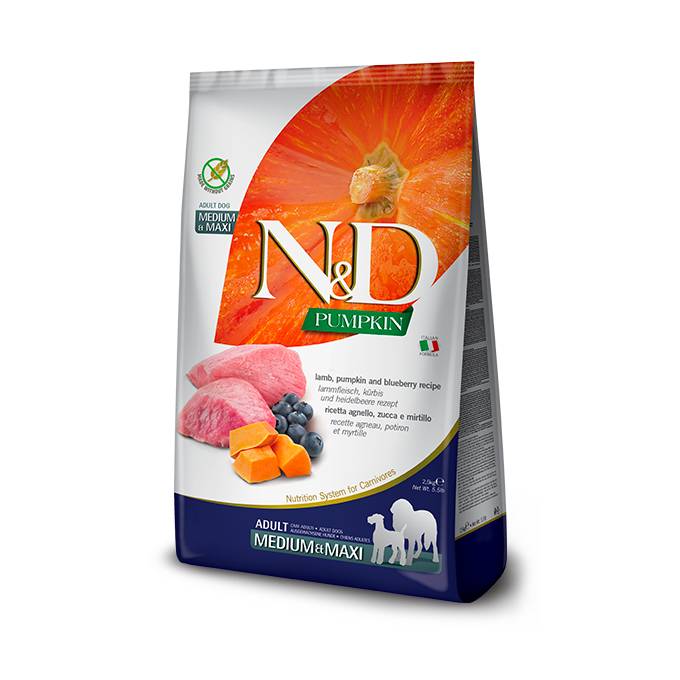 N&D Pumpkin: Lamb & Blueberry Adult Medium & Maxi