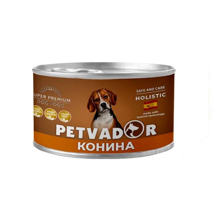 Влажный корм для собак Petvador (конина с тыквой и льняным маслом)