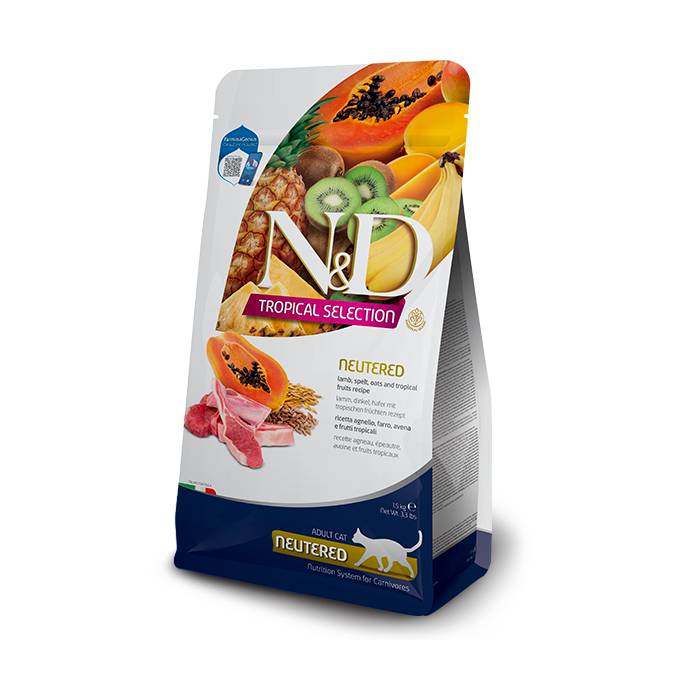 N&D Tropical Selection: Lamb, Spelt, Oats & Tropical Fruits Neutered